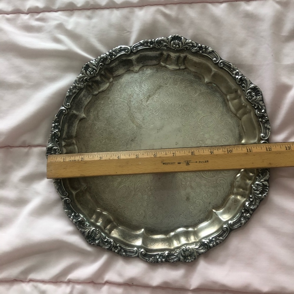 Beautiful vintage silver serving tray-
12” - Picture 2 of 4
